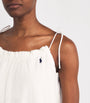 Polo Ralph Lauren Logo Terry Towelling Mini Dress White
