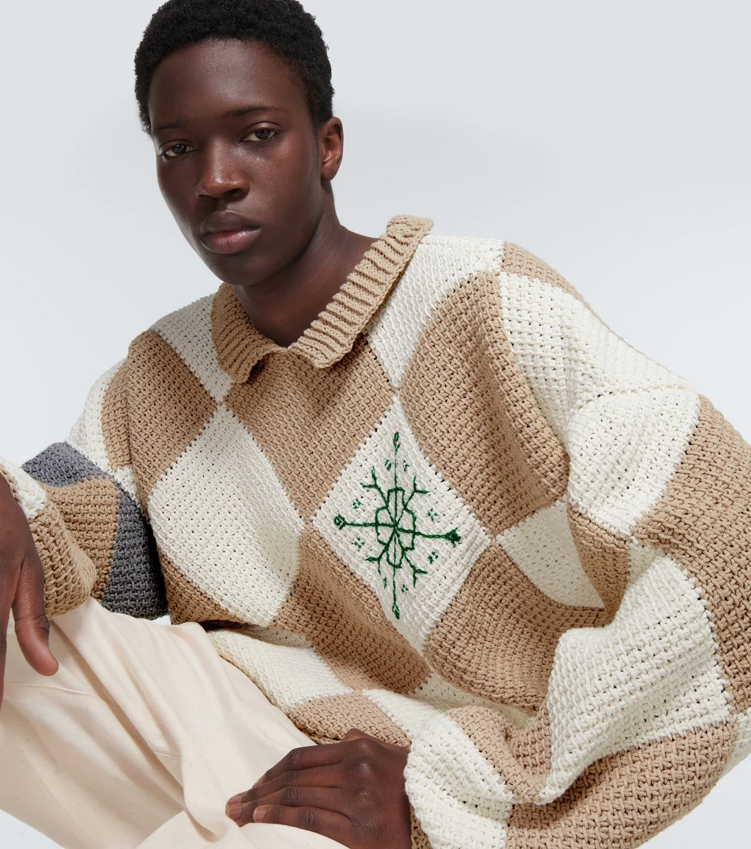 Adish - Jacquard cotton sweater