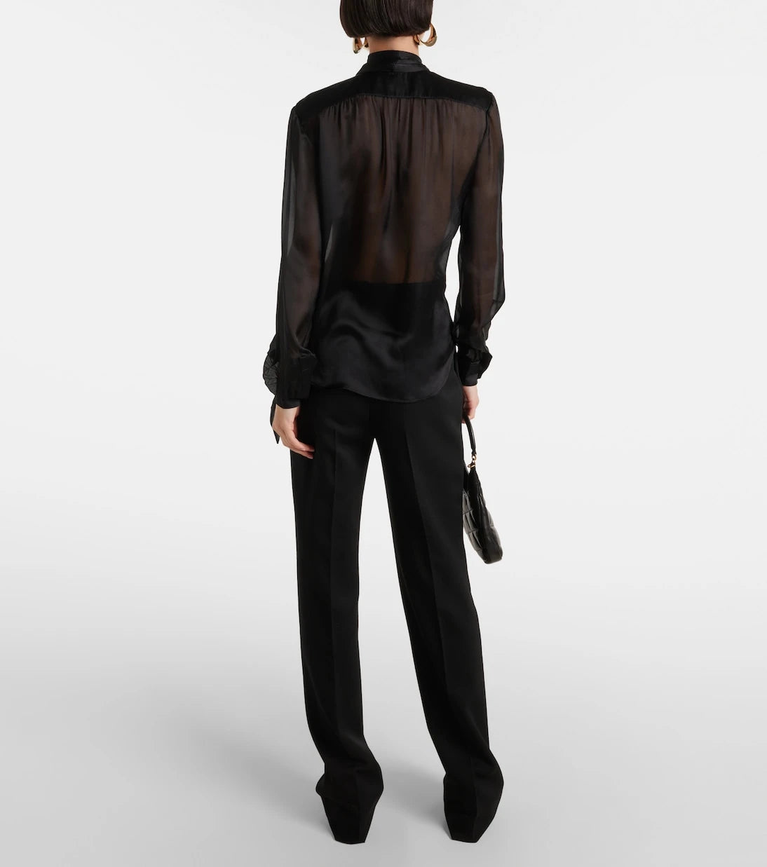 Saint Laurent - Bow-detail silk blouse