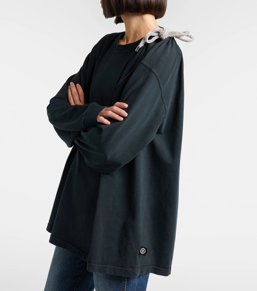 Area - Embellished cotton jersey T-shirt