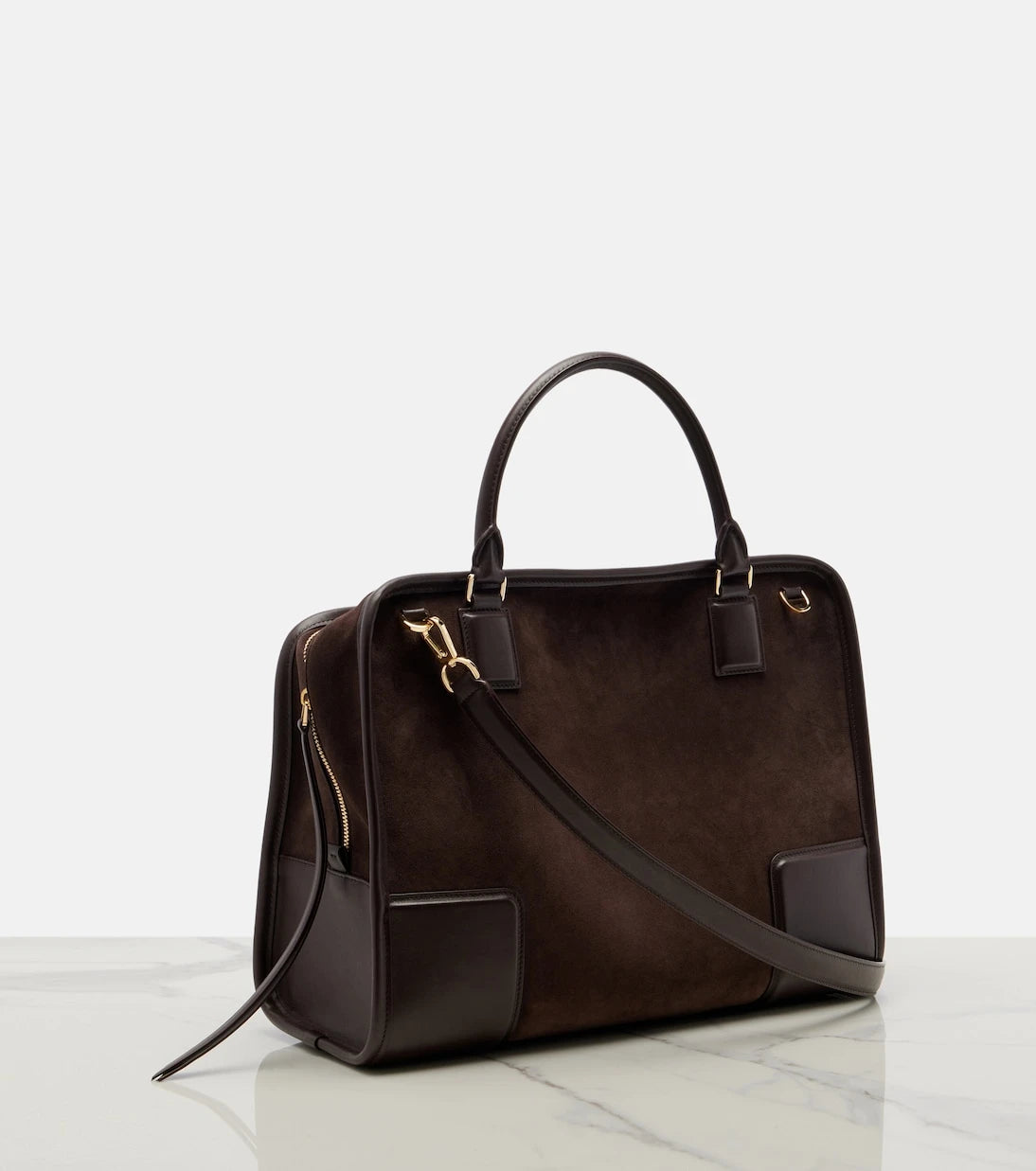 Loewe - Amazona 180 Large suede top-handle bag