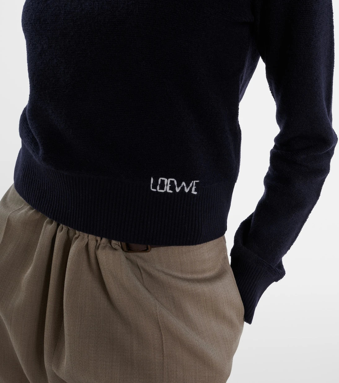 Loewe - Logo embroidered wool sweater