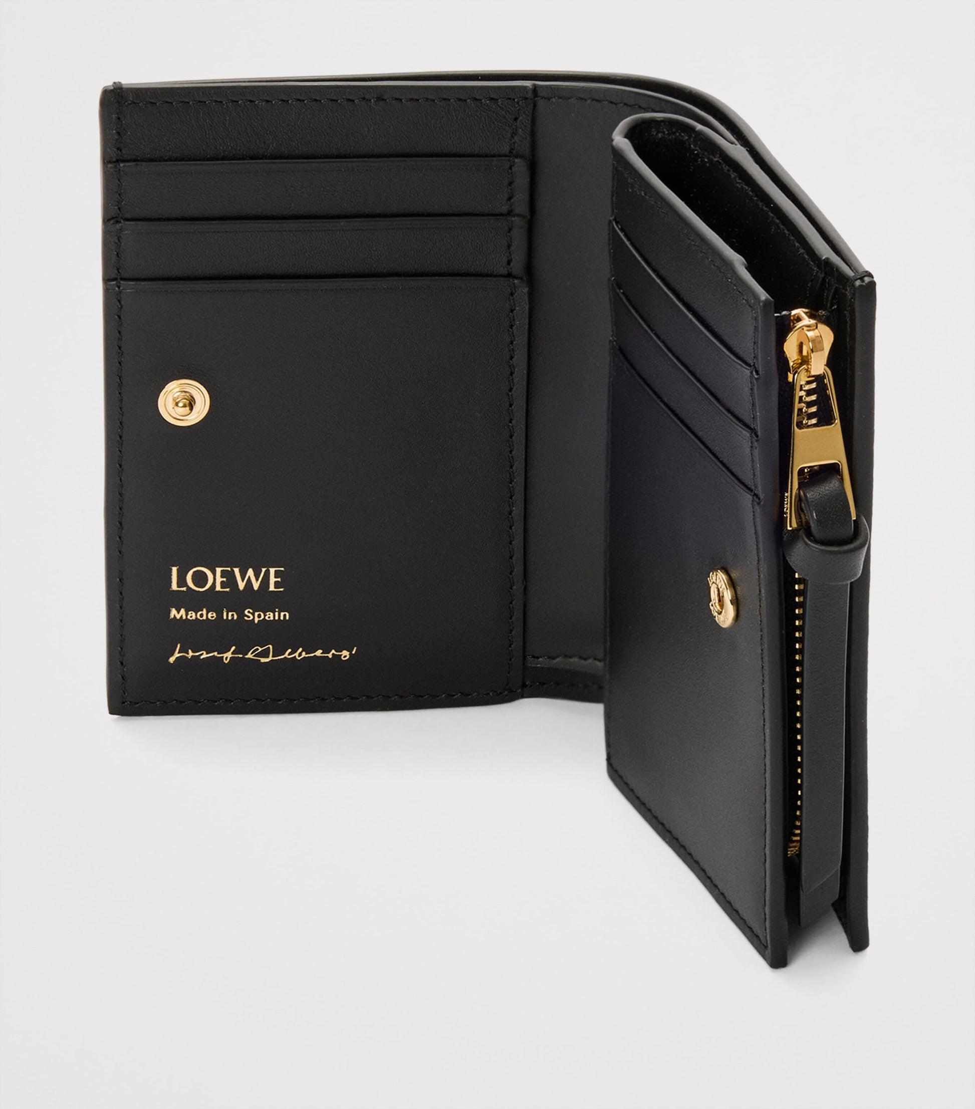 LOEWE Black x Albers Leather Compact Wallet