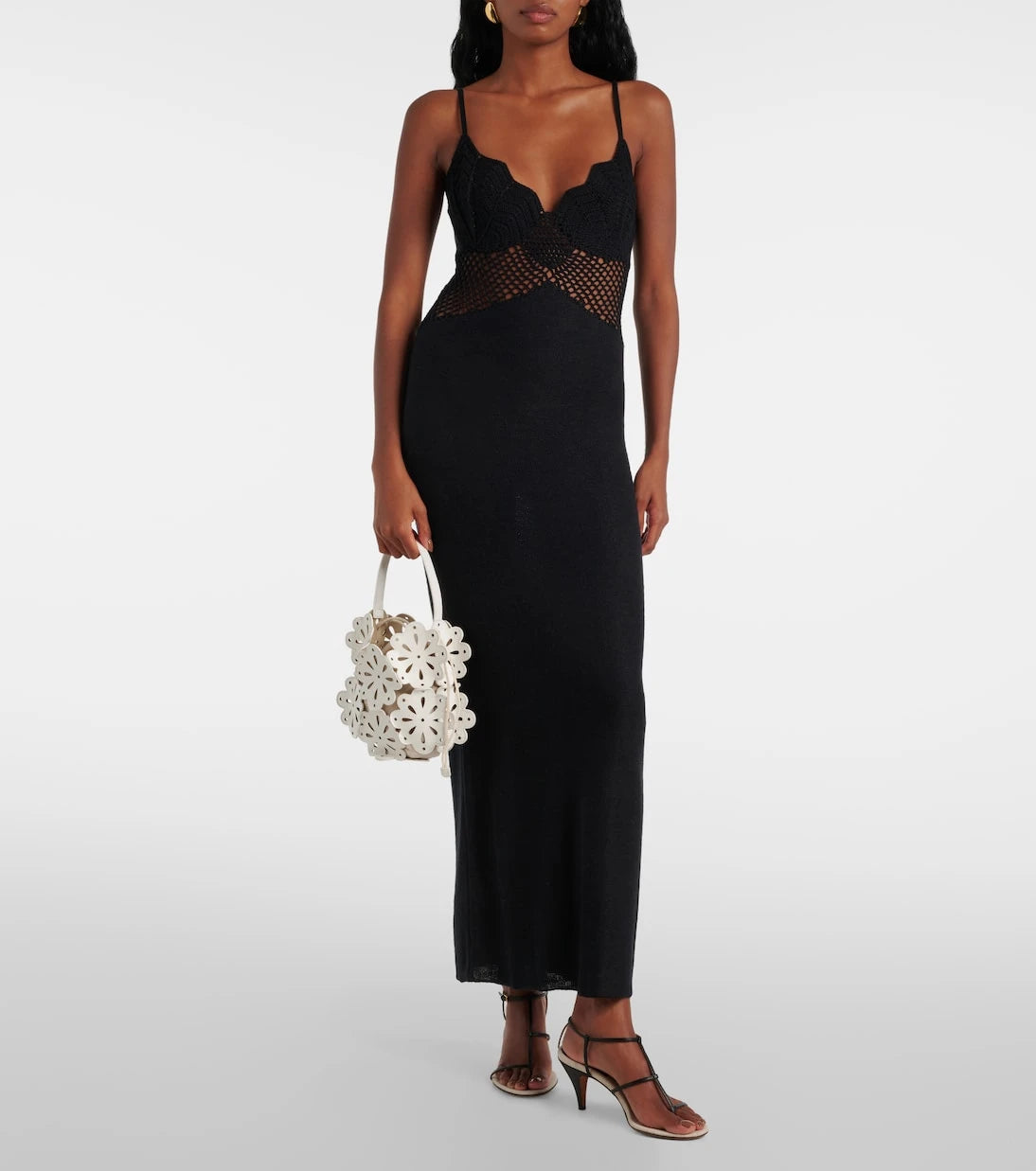 Staud - Tara crochet-trimmed cotton maxi dress