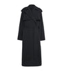 Skims Black Cotton Fleece Boyfriend Trench Coat