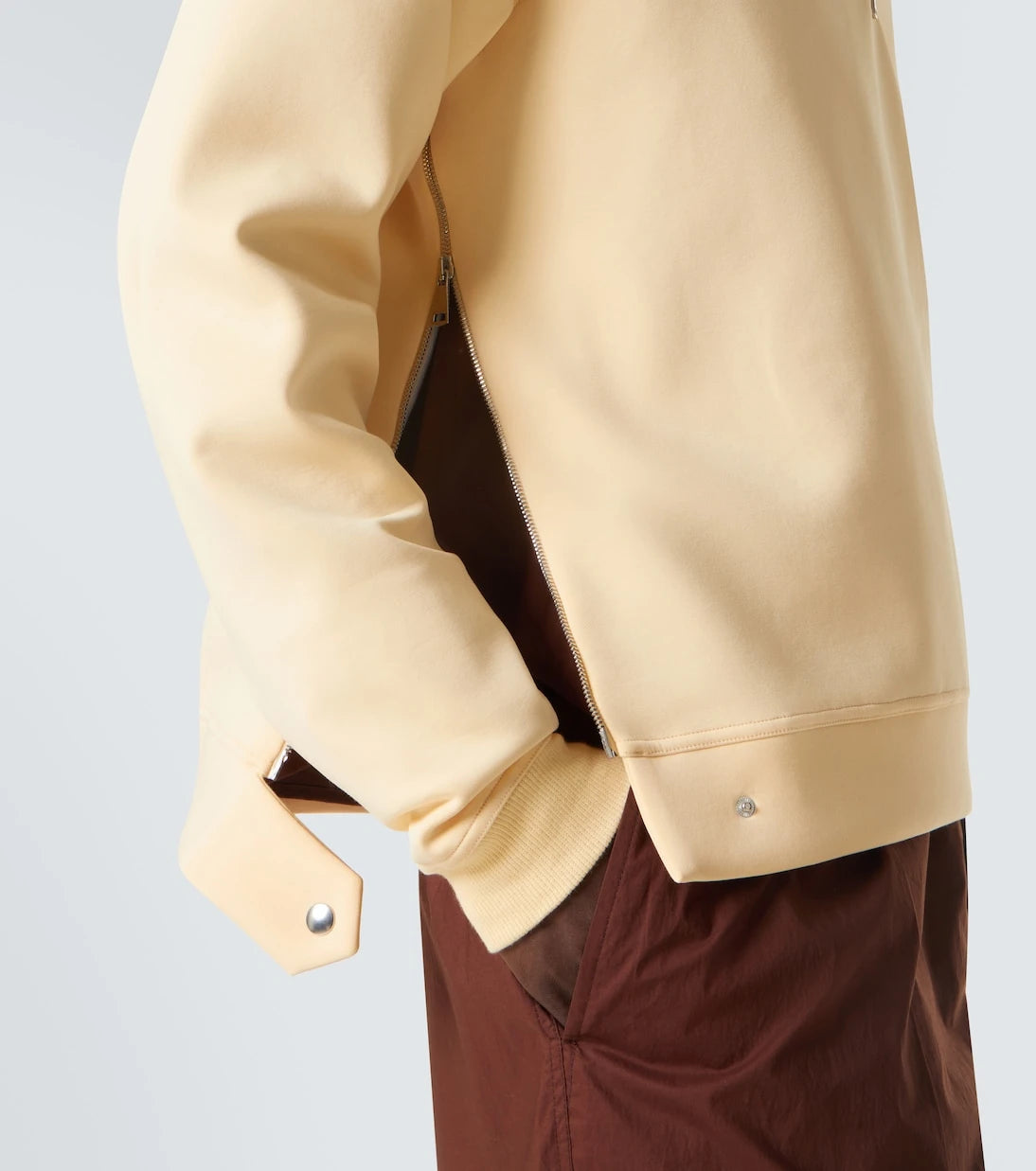 Plan C - Cotton-blend half-zip sweatshirt