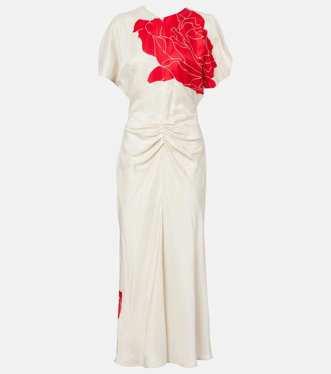 Victoria Beckham - Gathered floral midi dress