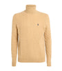 Polo Ralph Lauren Brown Wool-Cashmere Rollneck Sweater