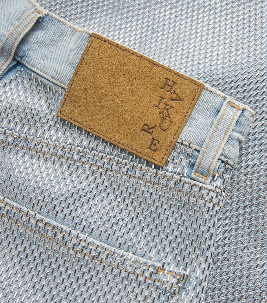 Haikure Blue Denim Stapled Belle Shorts