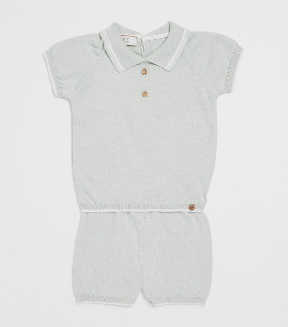 Paz Rodriguez Cotton Polo Shirt and Shorts Set (1-24 Months)