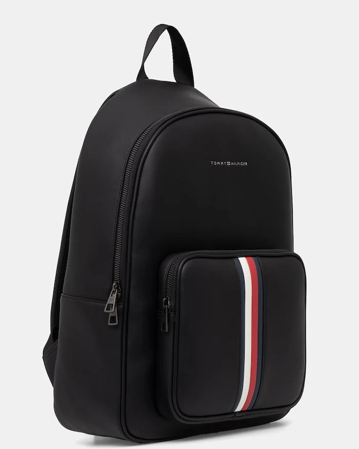 Tommy Hilfiger erkek suni deri şehir sırt çantası