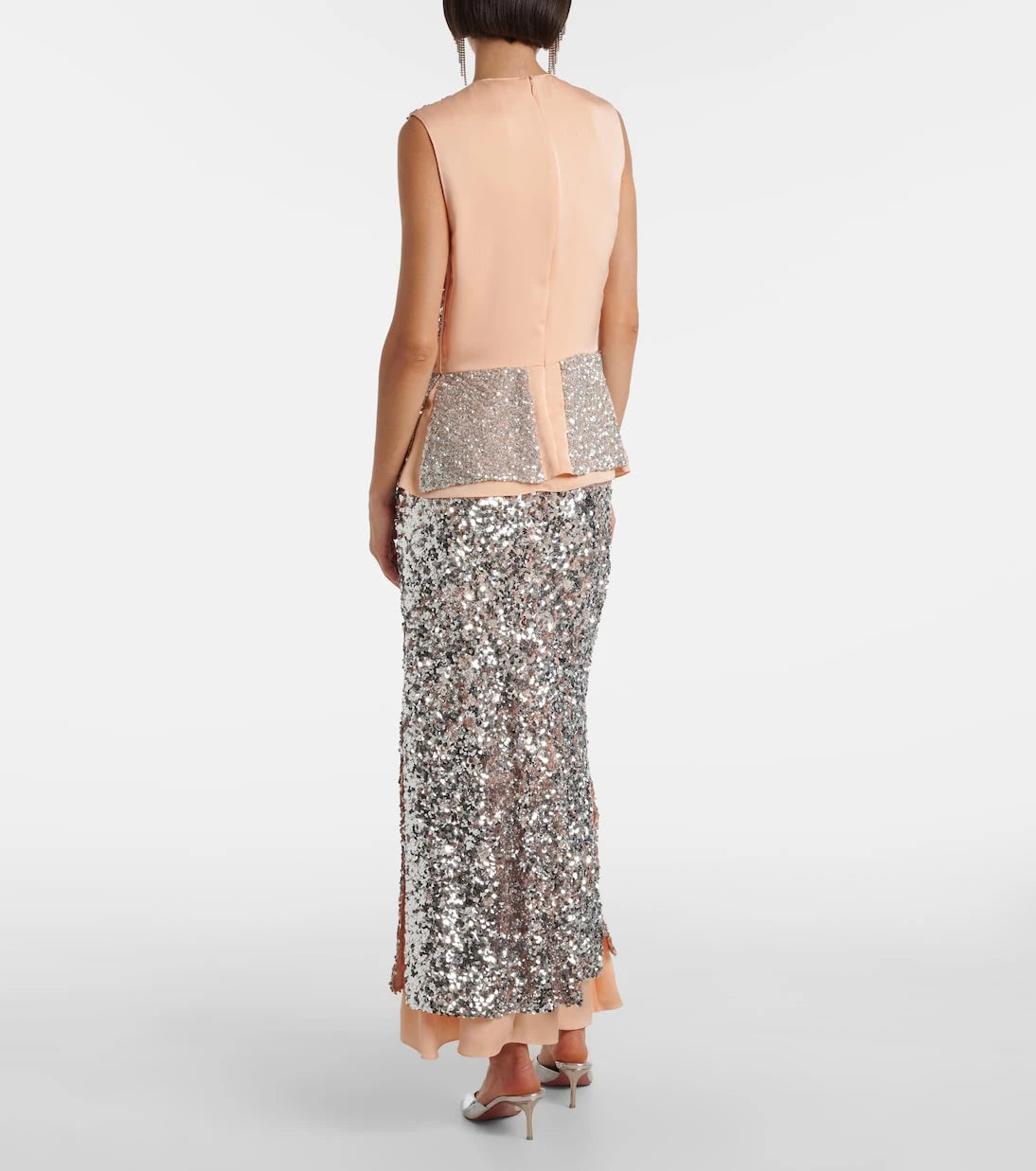 Rabanne - Sequined jersey top