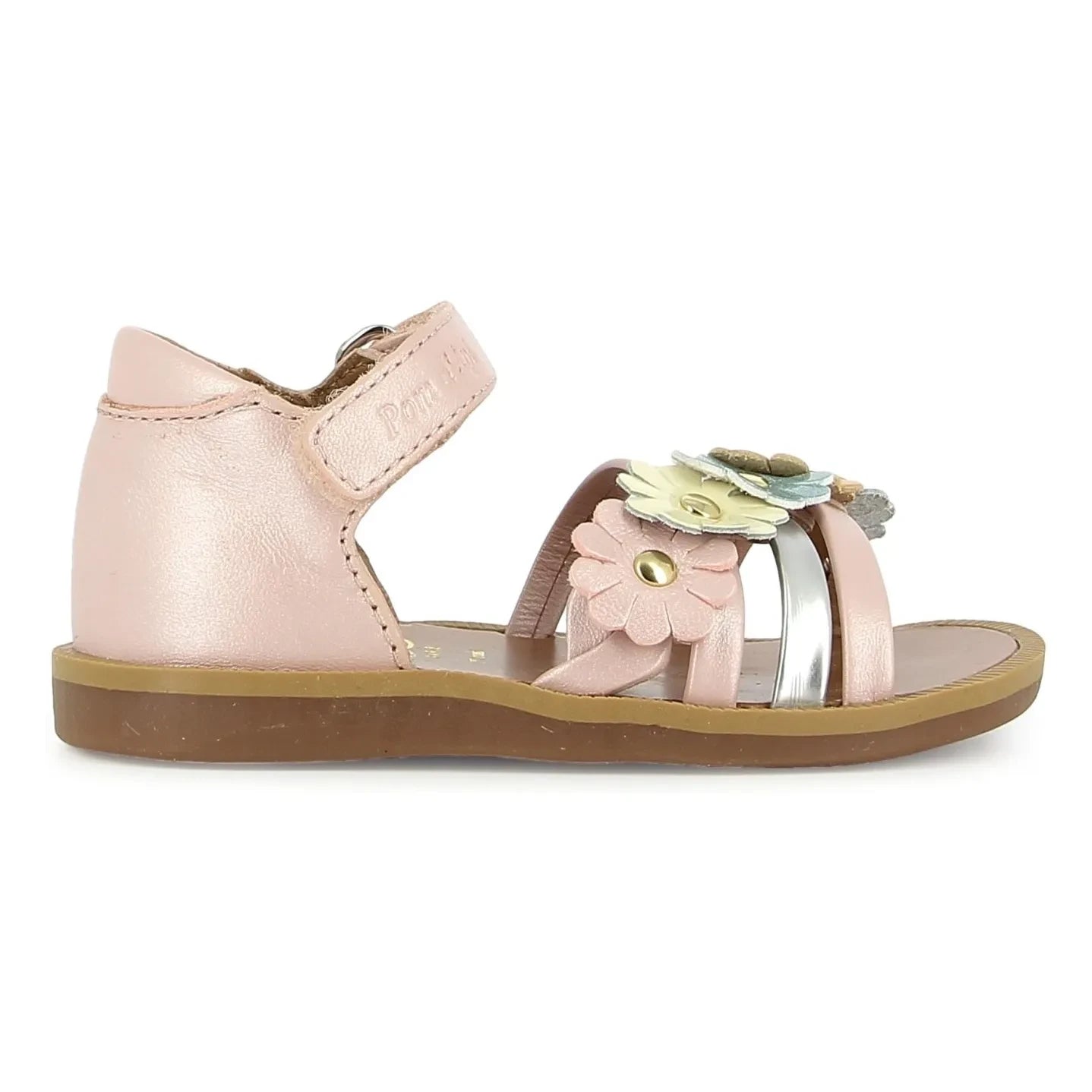 Pom d'Api - Poppy Multi Flo sandals | Powder pink