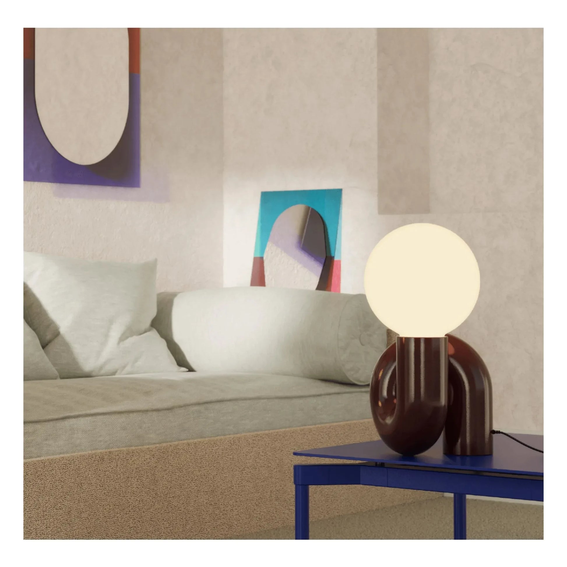 Petite friture - Neotenic table lamp | Cherry red
