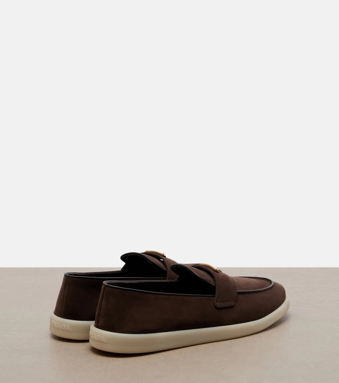 Prada - Suede penny loafers
