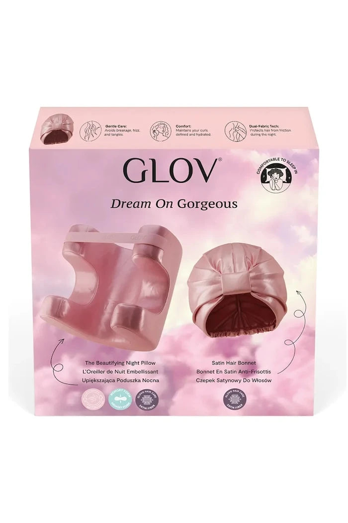 GLOV Dream On, Gorgeous Kırışıklık Karşıtı Yastık ve Türban Seti