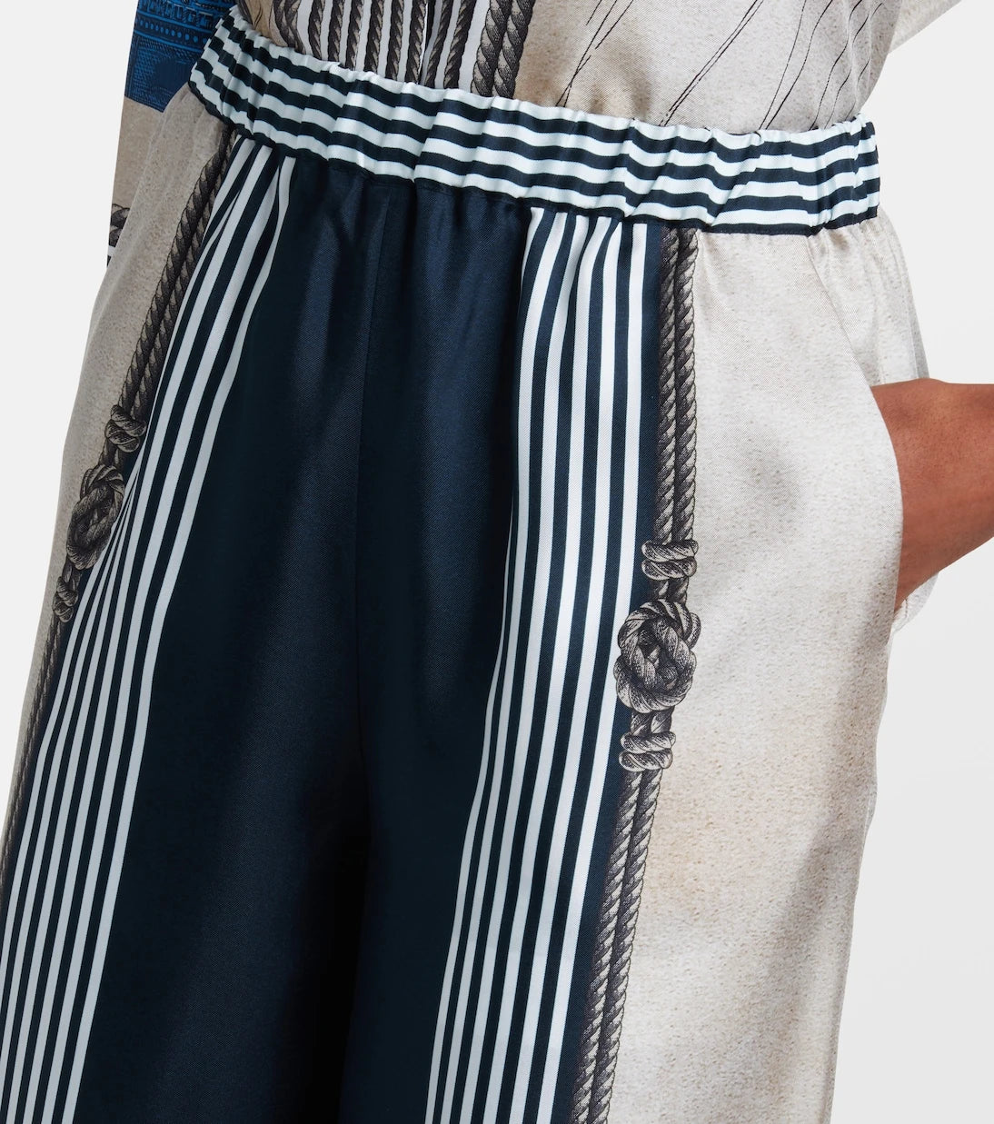 Max Mara - Printed silk twill palazzo pants