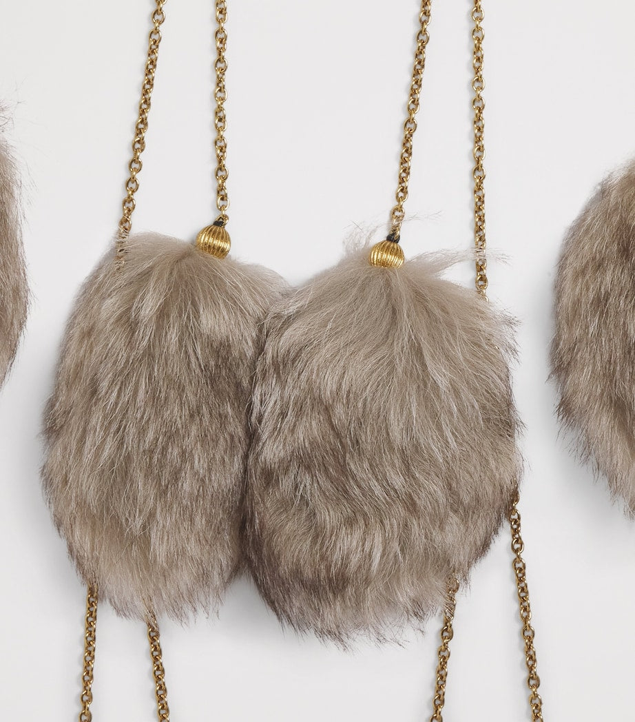 Silver Lambskin Treasure Tails Scarf