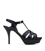 Saint Laurent Black Leather Tribute Platform Sandals 105