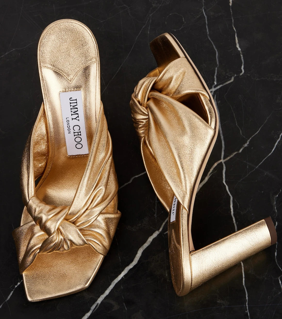Jimmy Choo - Avenue 85 metallic leather sandals