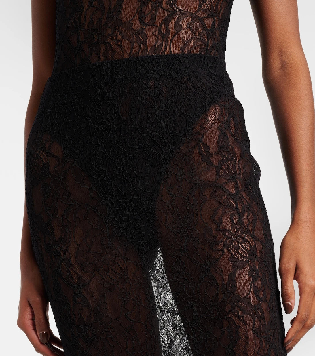 Wardrobe.NYC - Sheer lace midi skirt