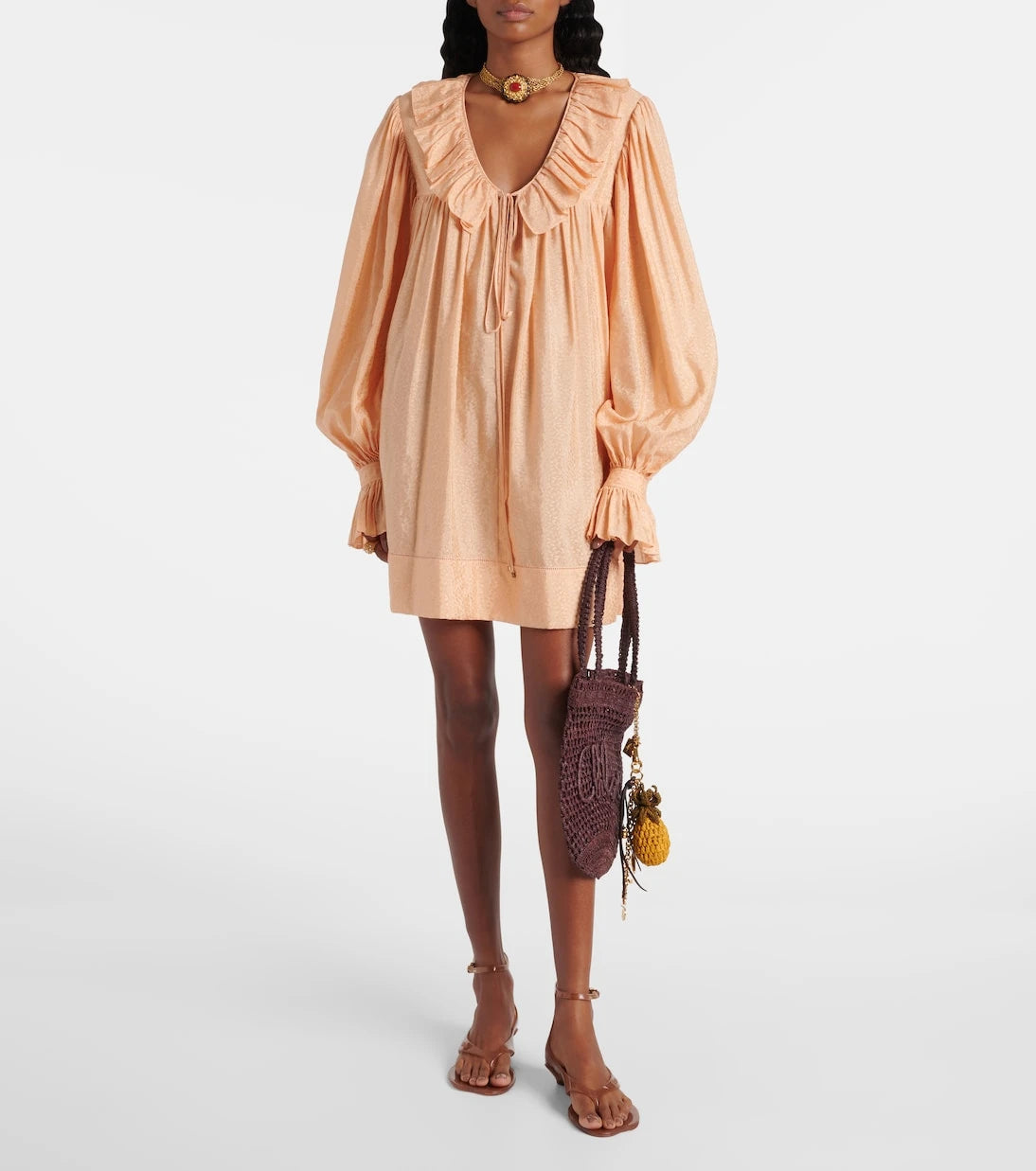 Chloé - Ruffled jacquard minidress