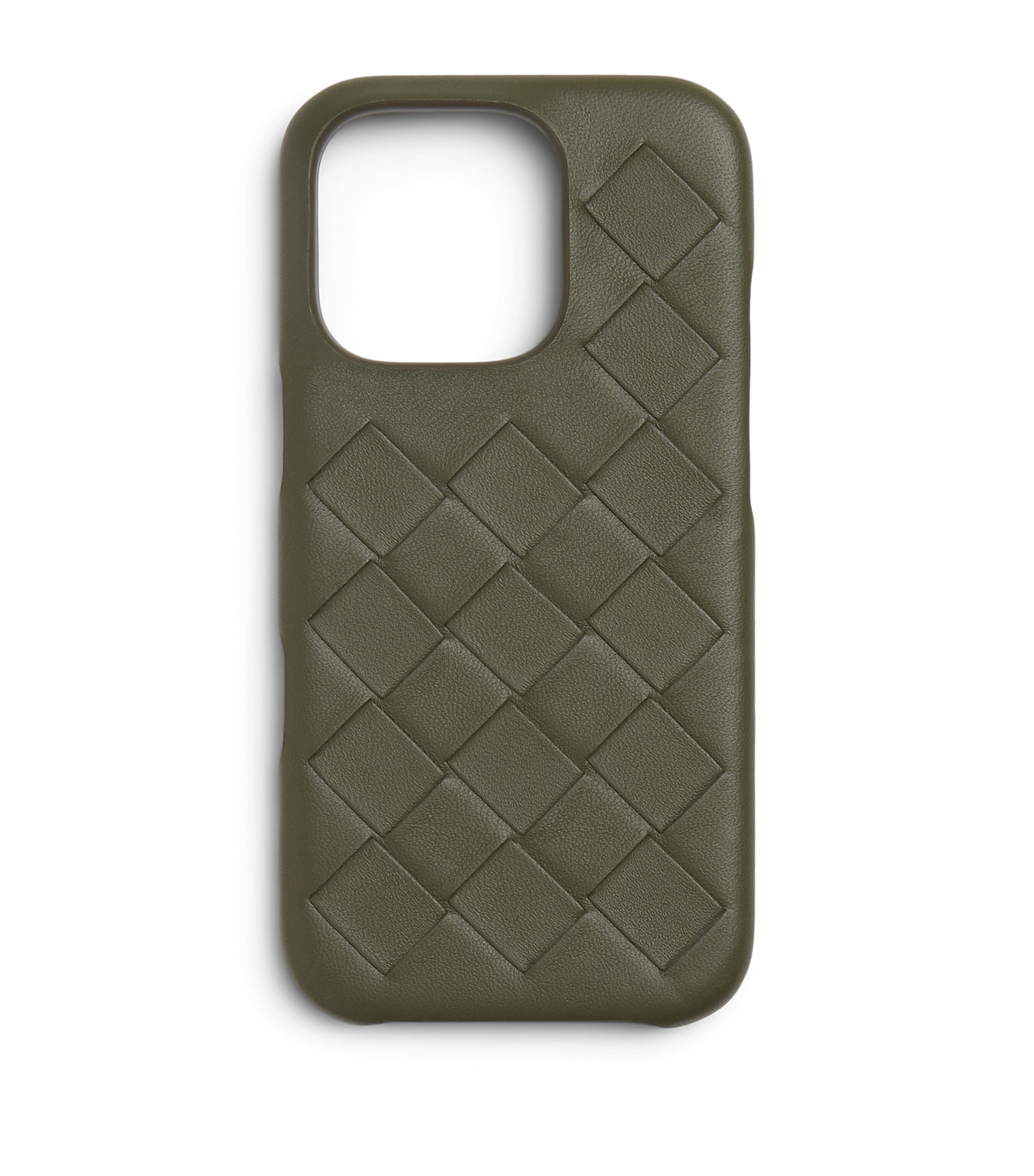 Bottega Veneta Leather Intrecciato iPhone 16 Pro Case