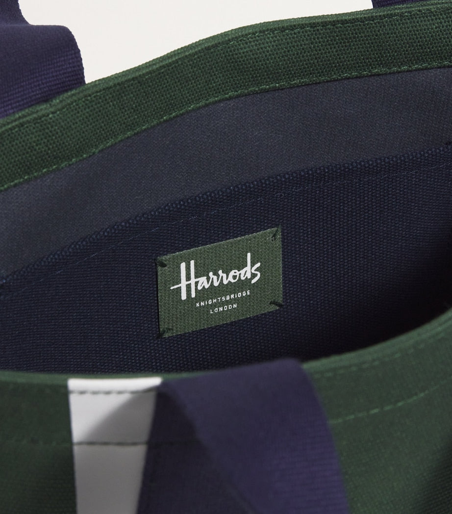 Harrods Green Mini Cotton Logo Tote Bag