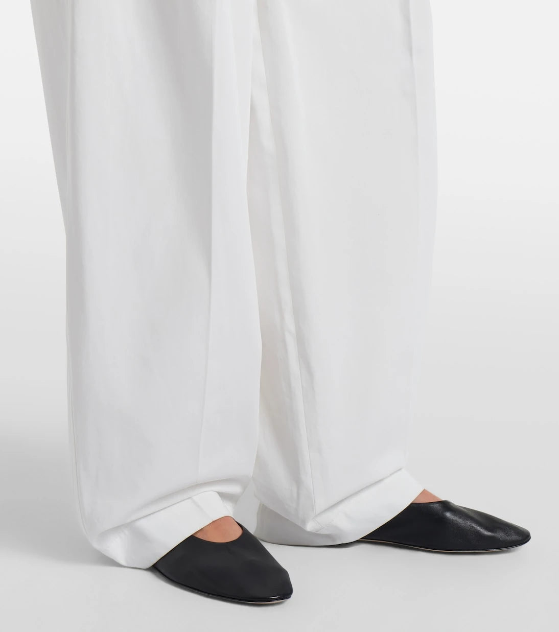 Toteme - Pleated cotton wide-leg pants