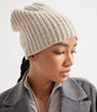 Brunello Cucinelli Beige Cashmere-Silk Embellished Beanie