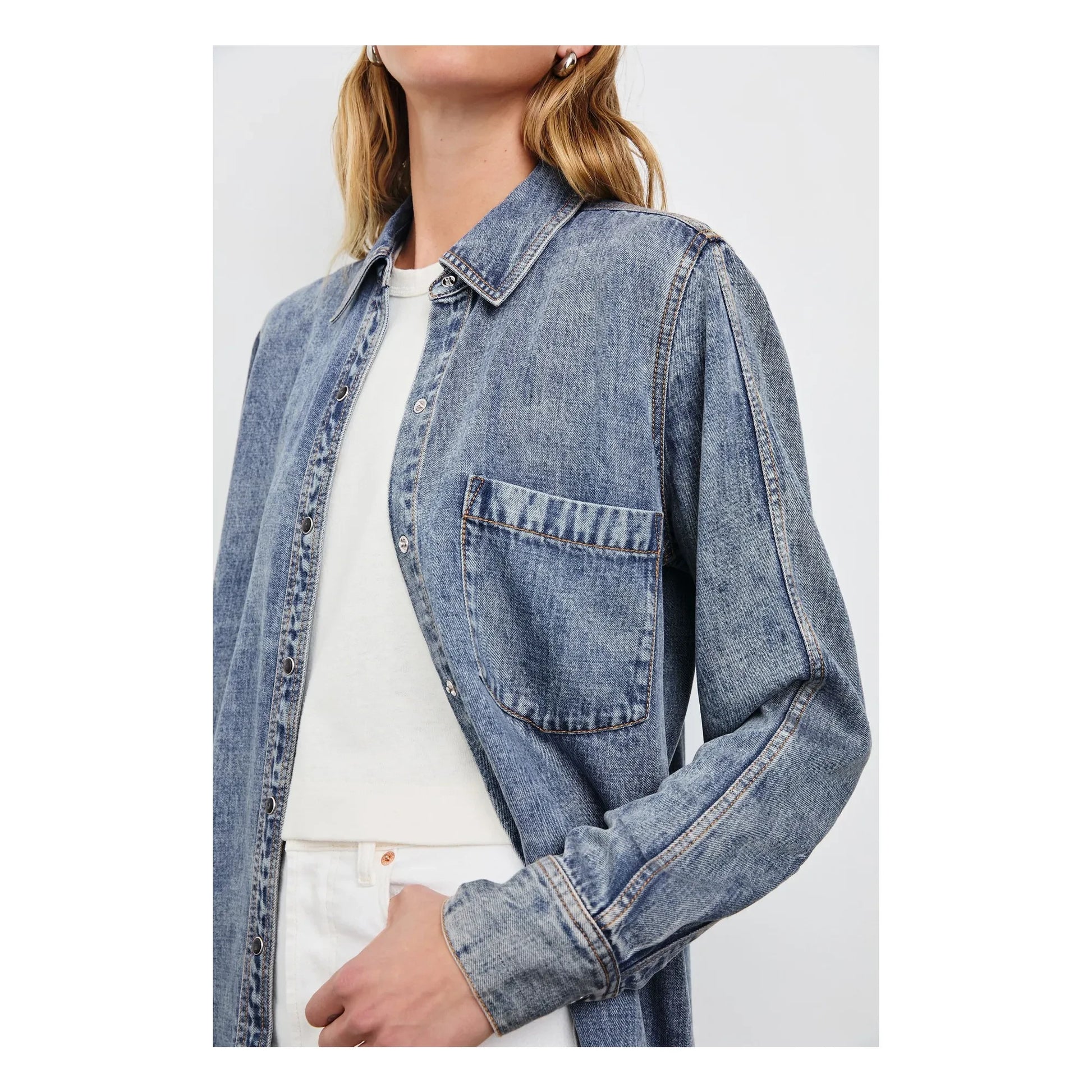 Rails - Atticus shirt | Mid Blue