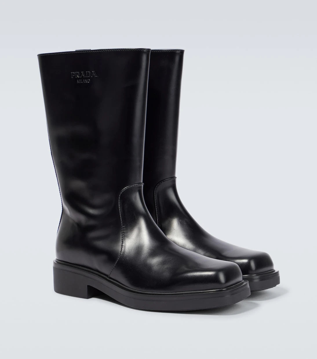 Prada - Brushed leather Chelsea boots