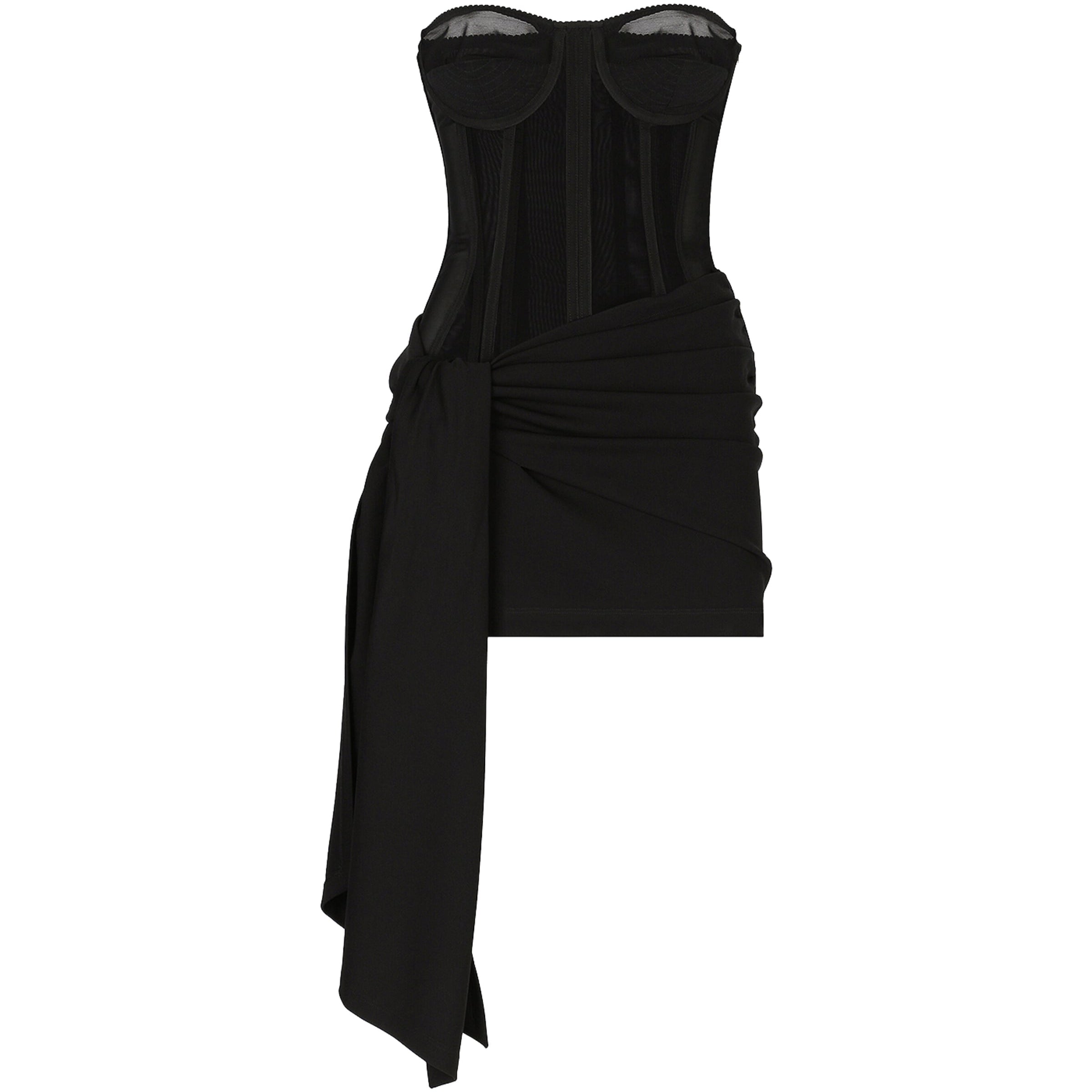 Dolce & Gabbana Multi Corset-Detail Mini Dress