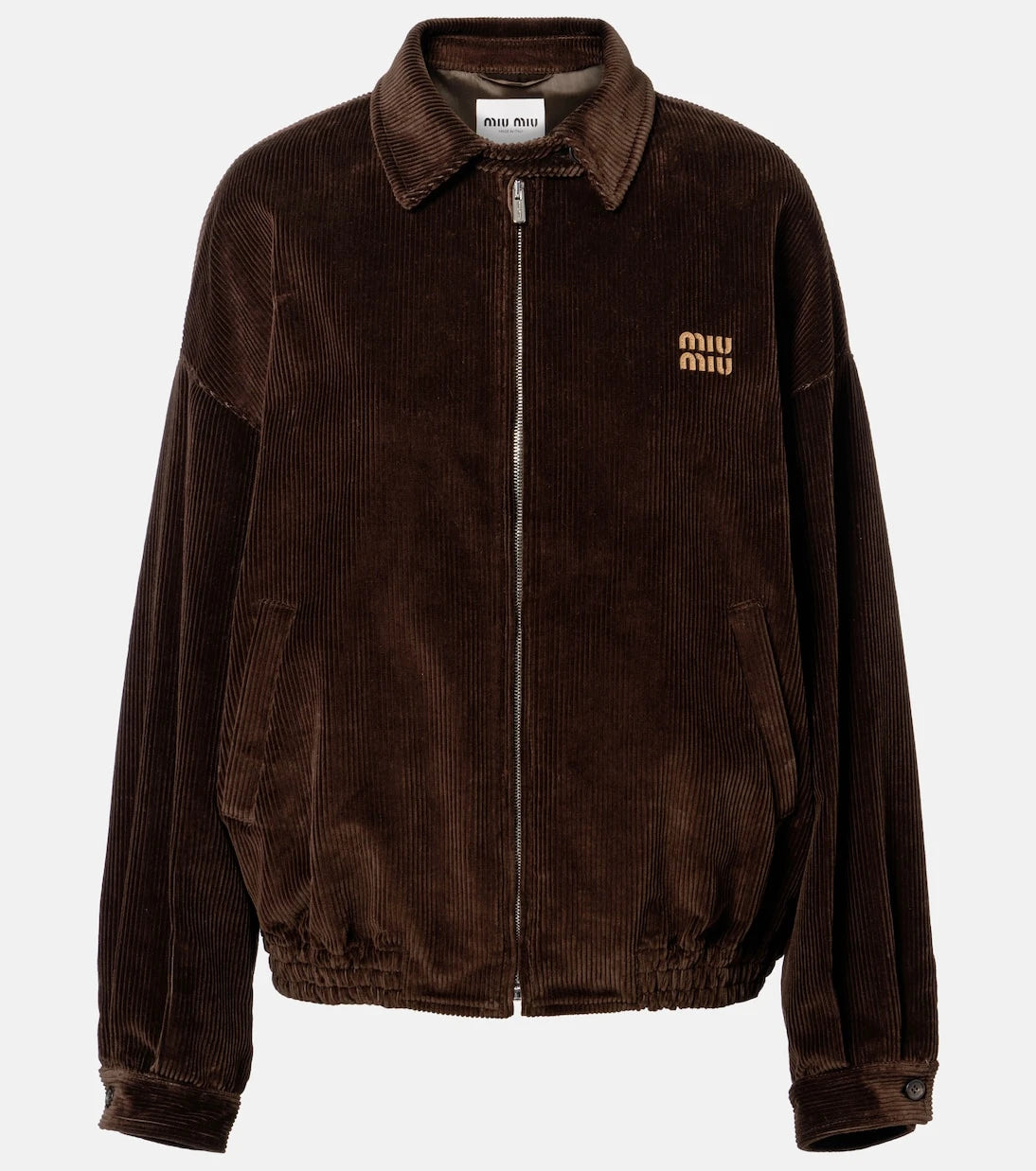Miu Miu - Oversized cotton corduroy blouson jacket