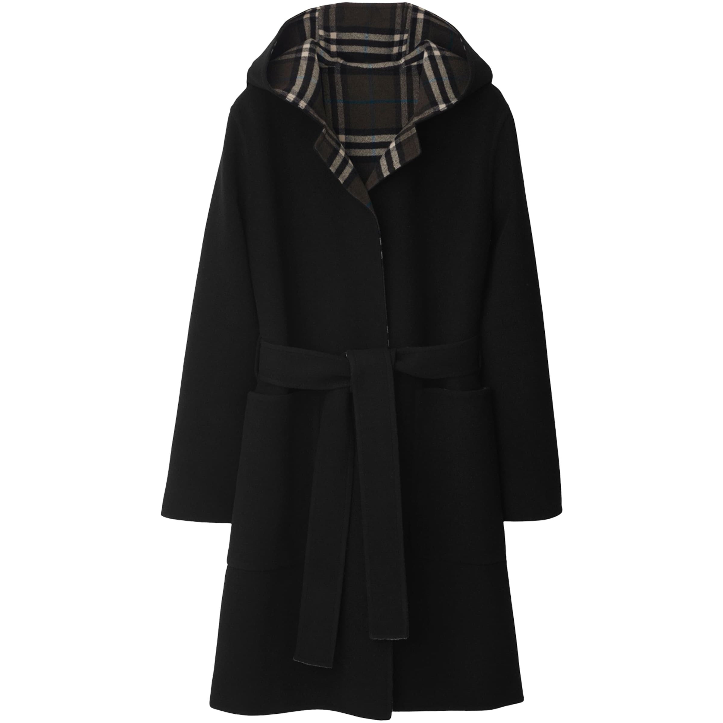 Burberry Black Wool Reversible Car Coat