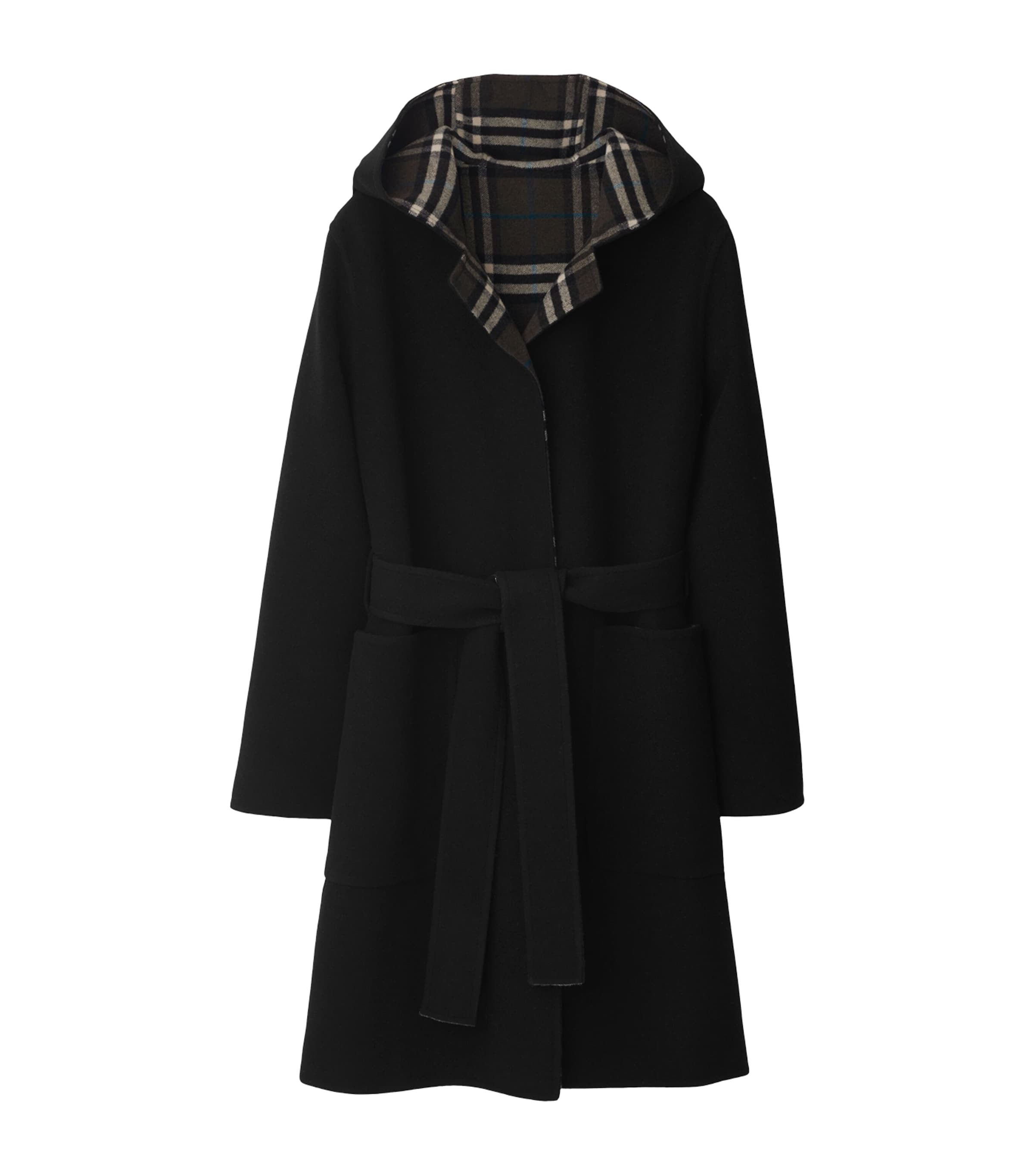 Burberry Black Wool Reversible Car Coat