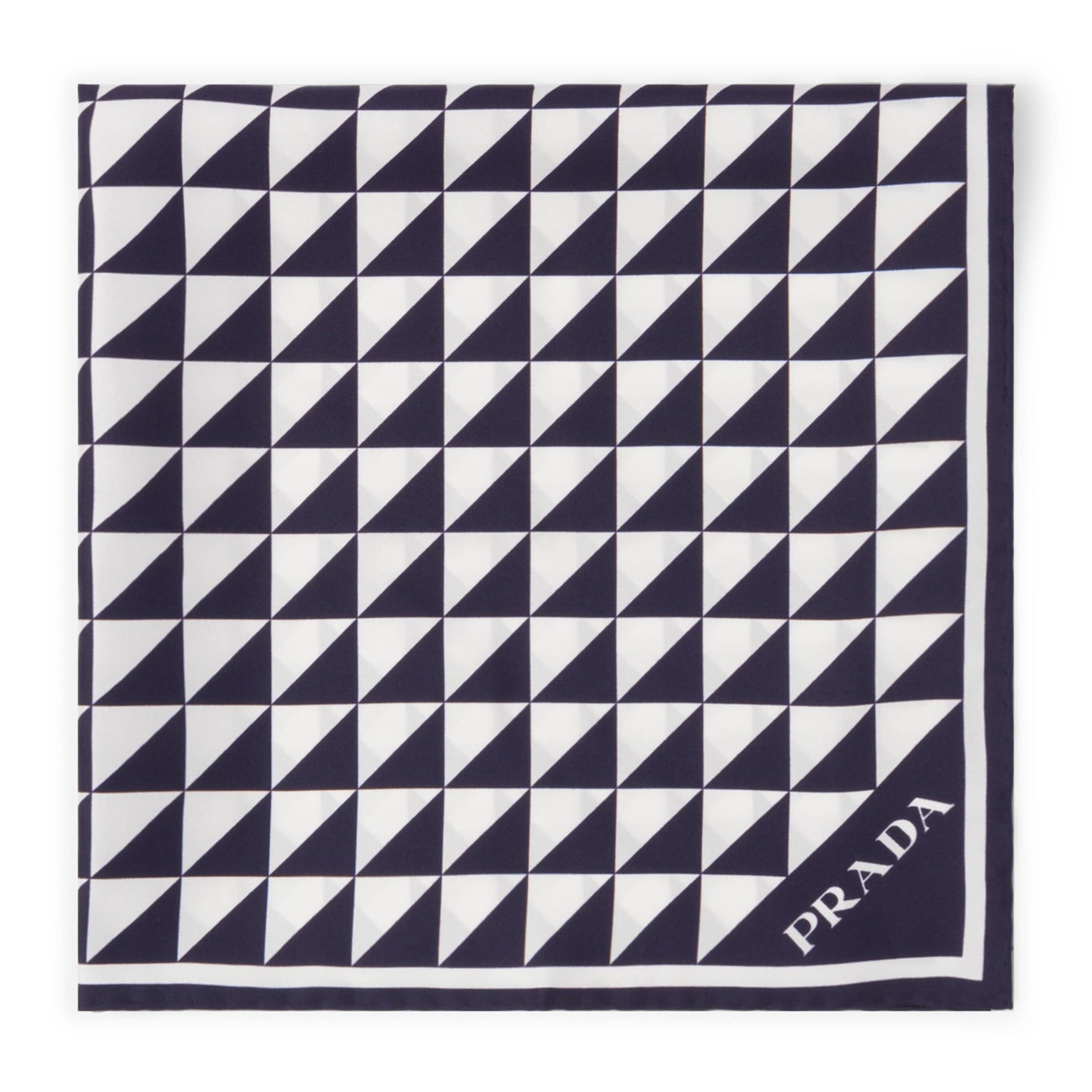 Blue Silk Triangle Scarf