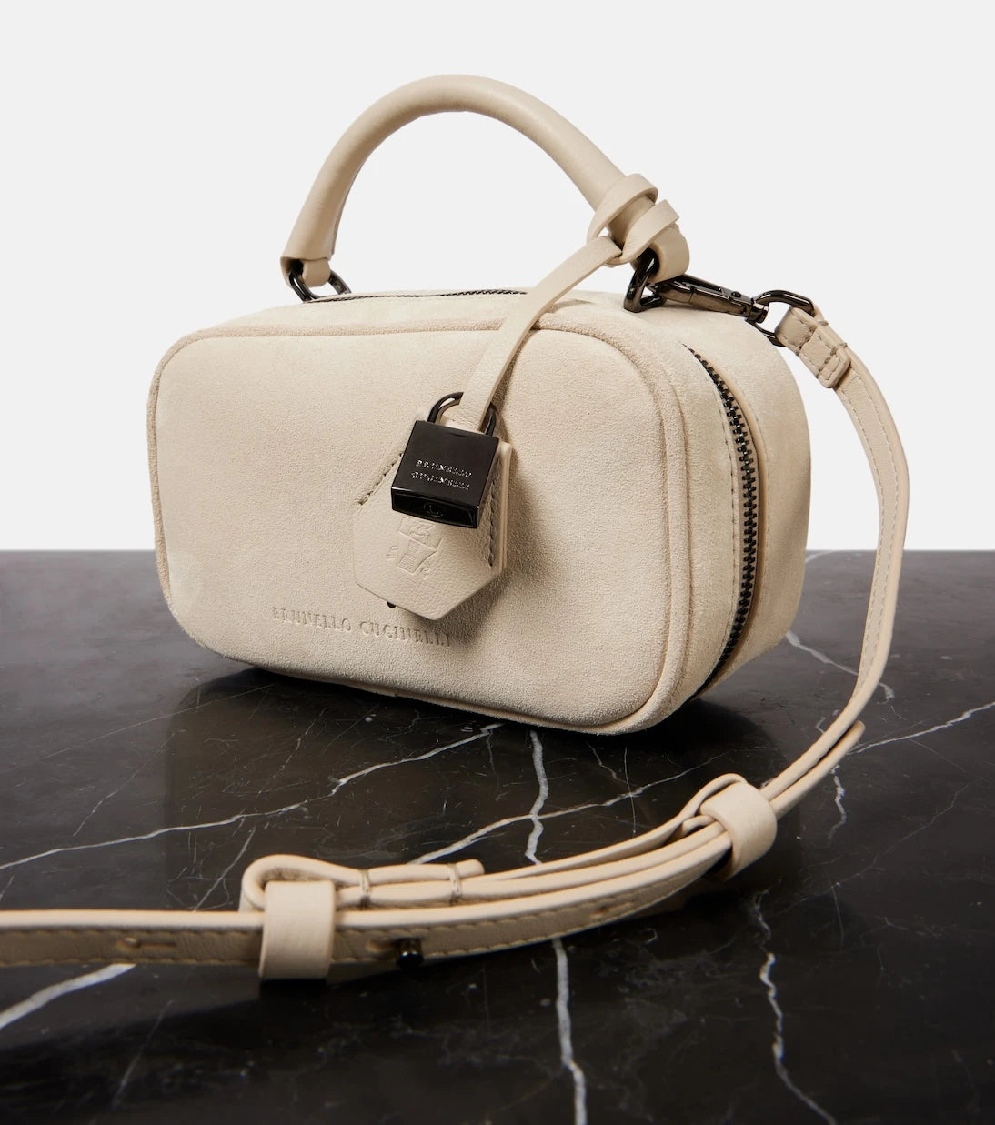 Brunello Cucinelli - Foulard Mini suede tote bag