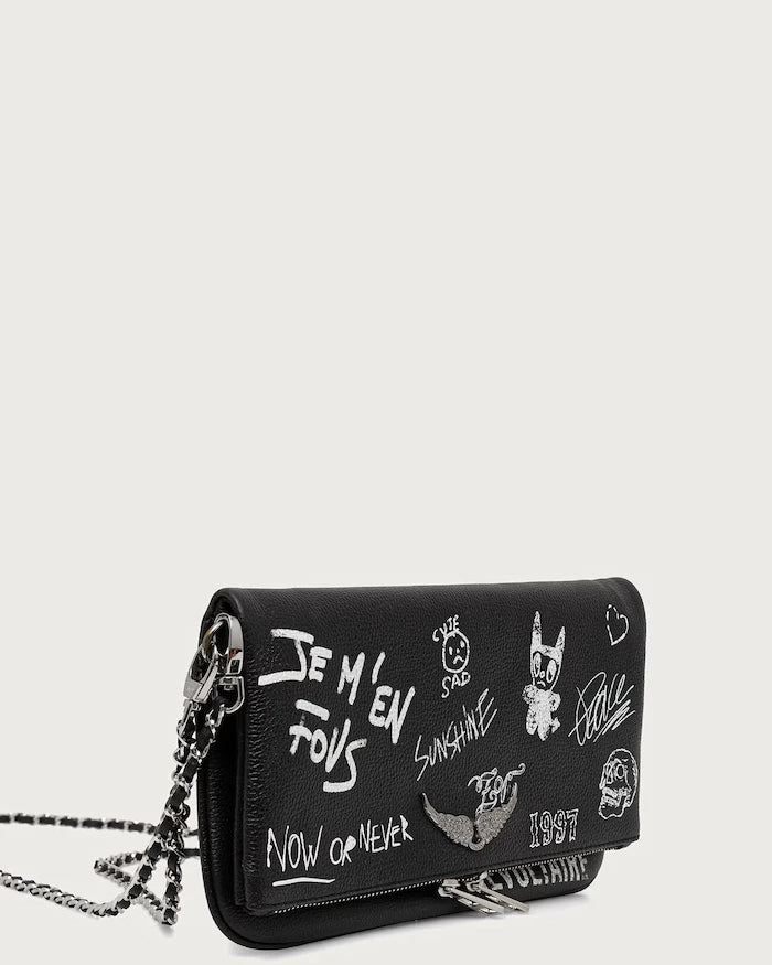 Deri kadın clutch