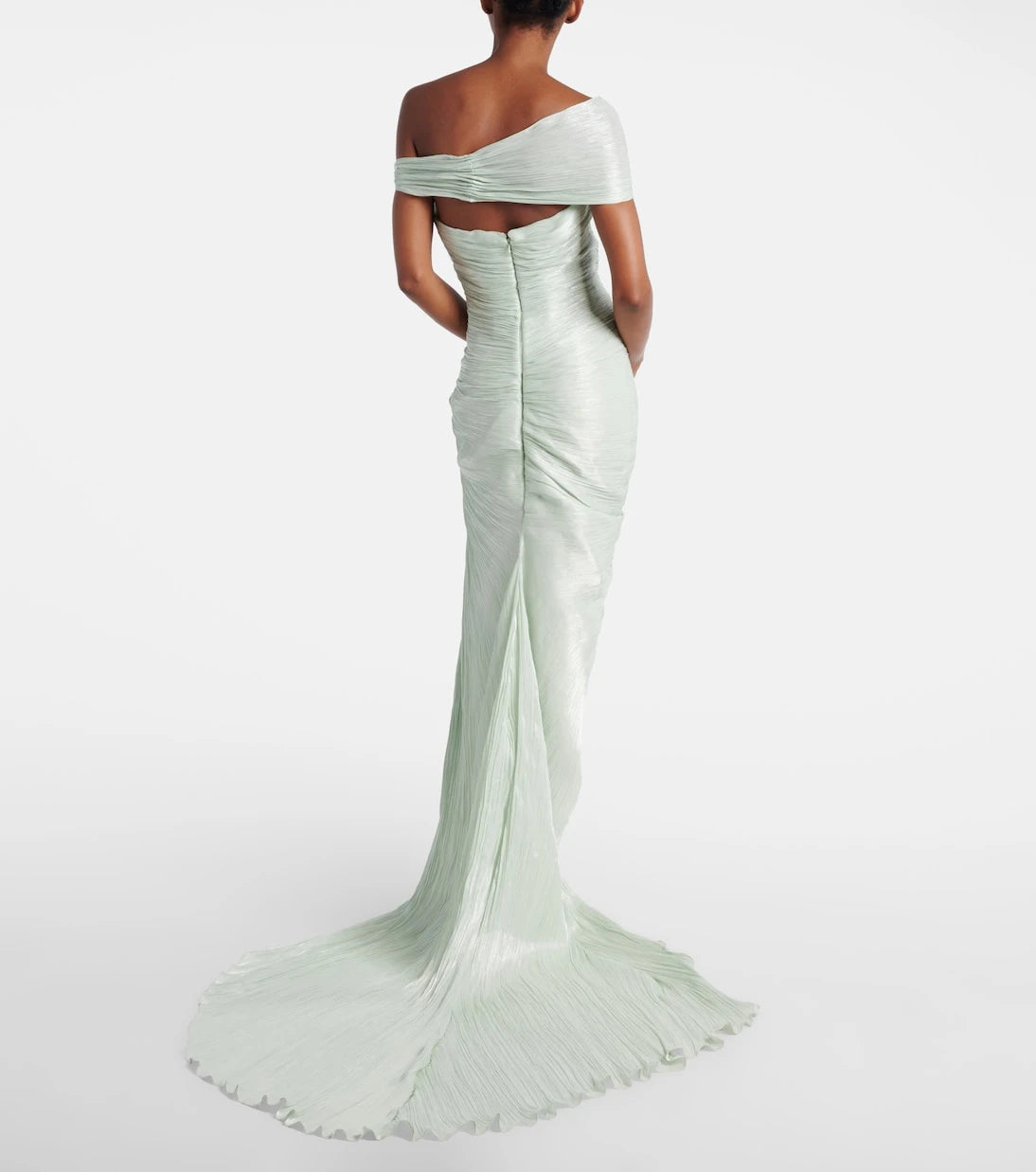 Marmar Halim - Draped off-shoulder corset gown
