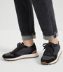 Brunello Cucinelli Black Suede Technical Running Sneakers