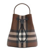 Burberry Brown Small Check Bucket Bag