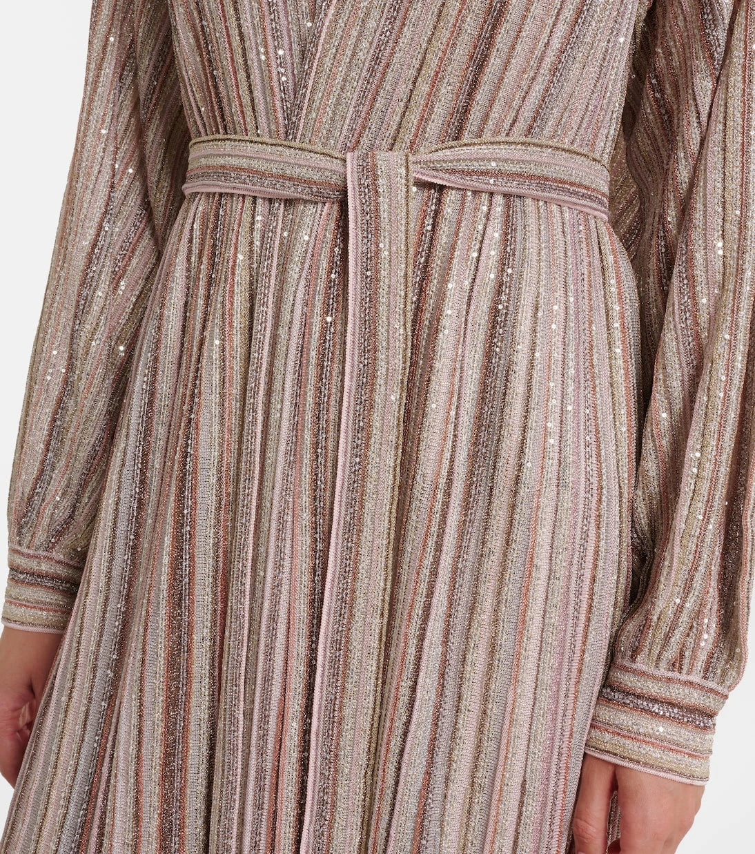 Missoni - Striped lamé wrap cardigan
