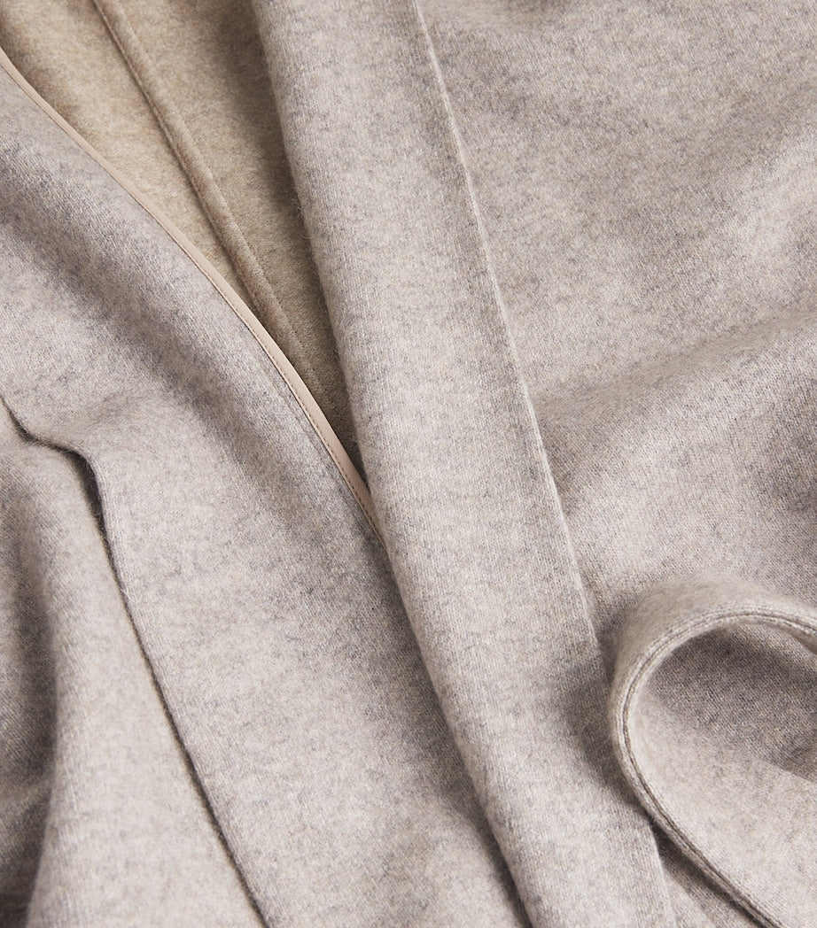 Brown Cashmere-Silk Belted Cardigan