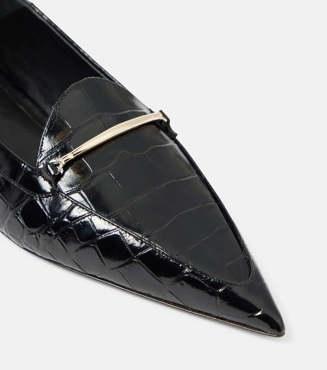 Victoria Beckham - Morsetto croc-effect leather loafers