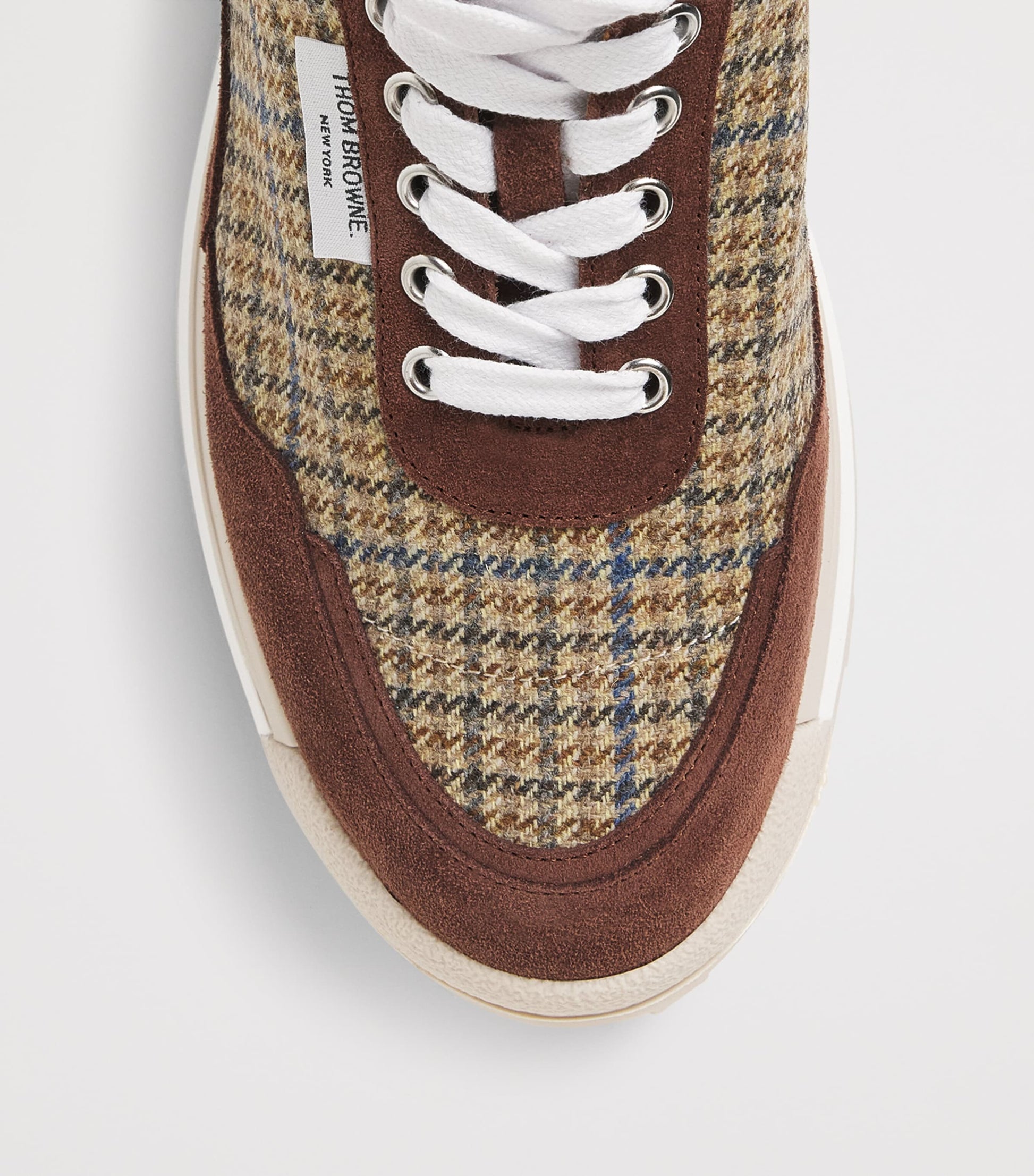 Thom Browne Suede Check Alumni Sneakers