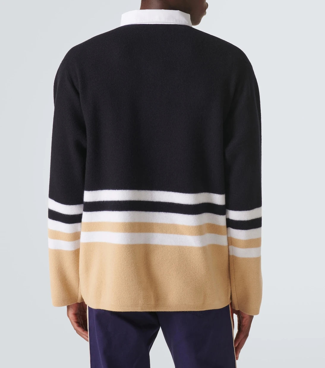 Wales Bonner - Cypher striped wool polo sweater