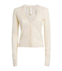 Beige Cashmere Sheer Cardigan