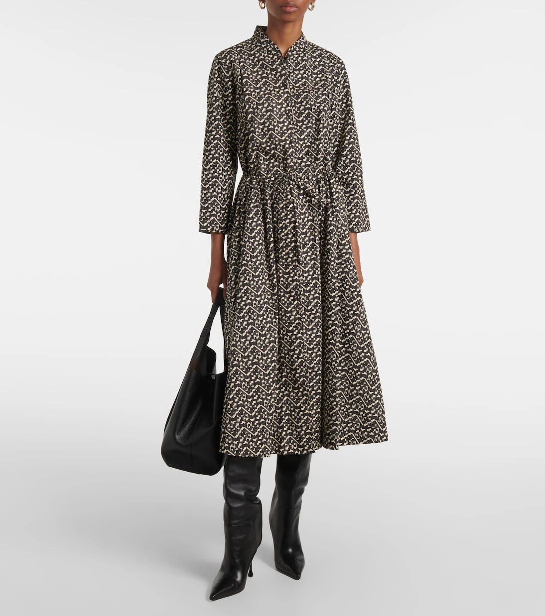 Tory Burch - Printed cotton poplin shirt dress