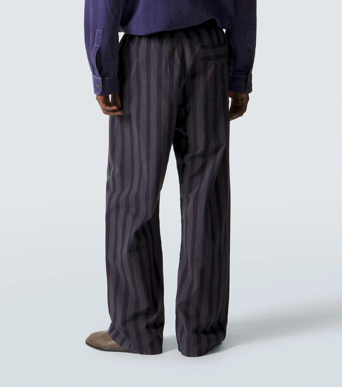 Maison Margiela - Striped cotton wide-leg pants